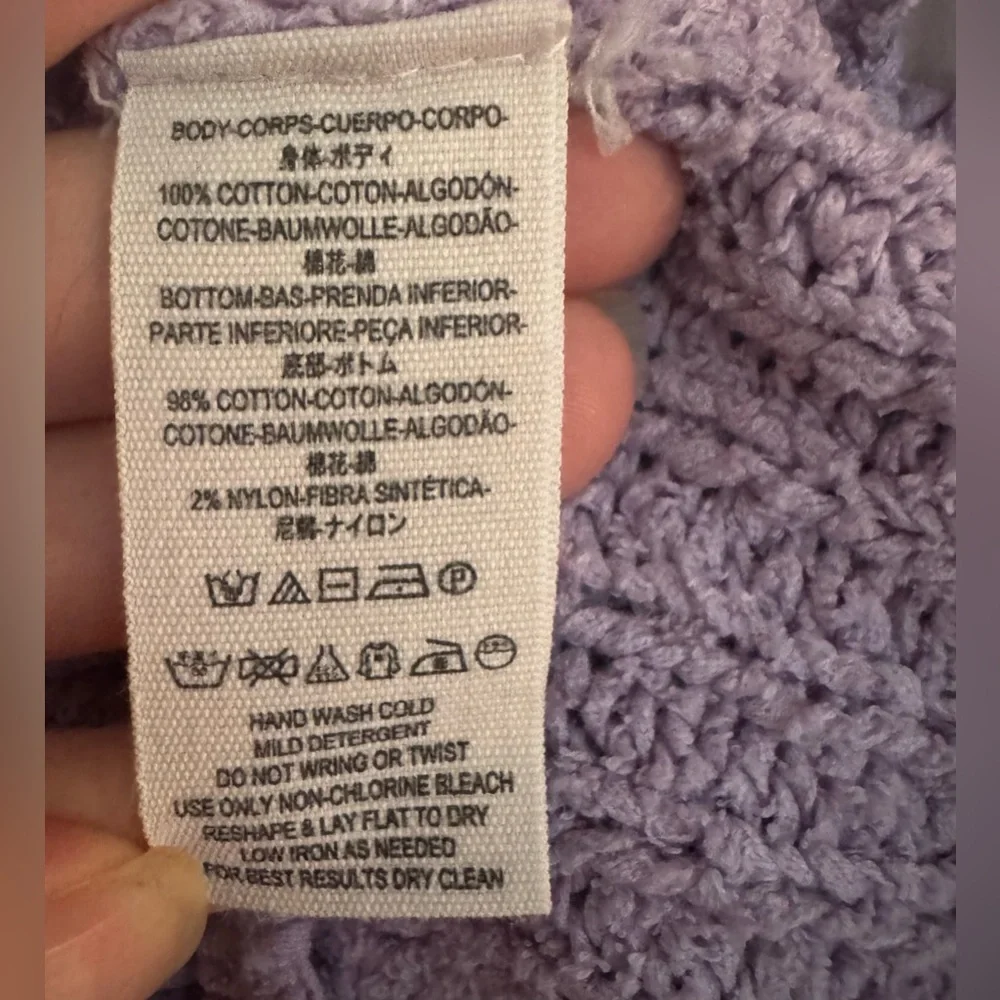 Free People Best Of You V Neck Sweater in Purple Moon size medium - Picture 7 of 7